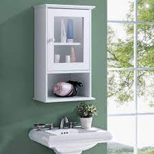 Forclover 14 In W X 7 In D X 20 In H Wall Mounted Bathroom Storage Wall Cabinet In White