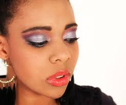 woman african american eyes lips makeup