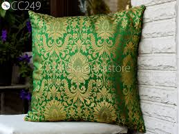 brocade silk indian throw pillowcase