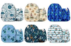 Mama Koala One Size Baby Washable Reusable Pocket Cloth Diapers 6 Pack With 6 One Size