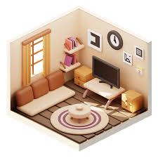 698 3d living room ilrations free