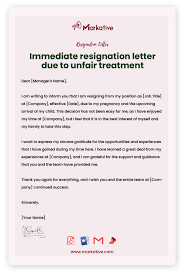 write a resignation letter due to