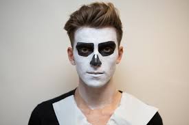 halloween face painting skeleton