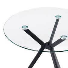 Glass Top Trestle Bistro Table