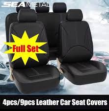 9pcs Pu Leather Universal Car Seat