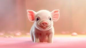 funny pink baby pig hd 8k wallpaper