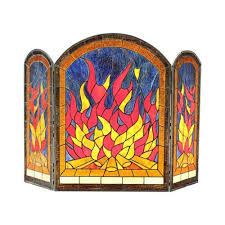 48 Bonfire Flames Stained Glass