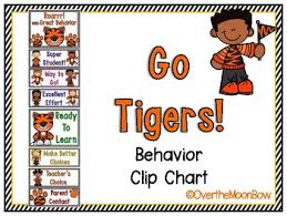 Go Tigers Behavior Clip Chart
