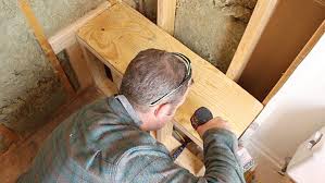 Once again, start at the bottom and work upward so that the upper pieces overlap the lower pieces. Shower Bench Seat Construction And Framing Step By Step