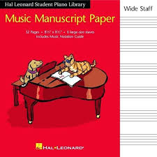 Piano Staff Paper Progressive Manuscript Book Piano Staves Music