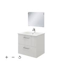 bathroom basin cabinet mirror white