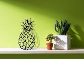 new metal pineapple wall decor tropical