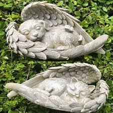 Sleeping Cat Dog Wings Angel Memorial
