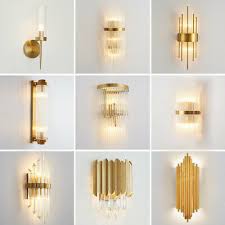 plating golden metal wall lamp luxury