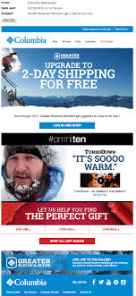 Columbia Holiday Email Email Newsletter Examples Email