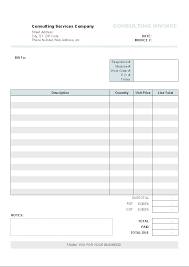 Consulting Invoice Form Uniform Invoice Software