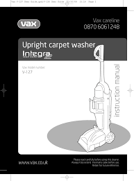 vax integra 2 carpet cleaner owner