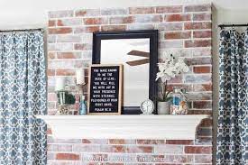 How To Whitewash A Brick Fireplace