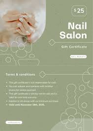 nail salon gift certificate free