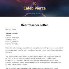 dear teacher letter template edit