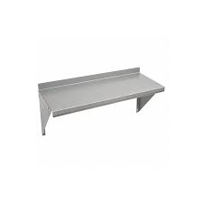 Stainless Steel Single Tier Wall Shelf