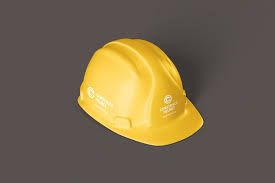 premium psd construction helmet mockup