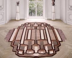 irregular shape rugs give an extra
