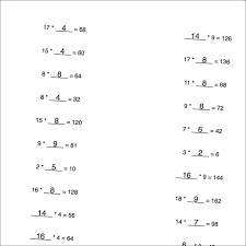 Math Worksheets Multiplication Pre