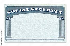 social security card mockup or mock up