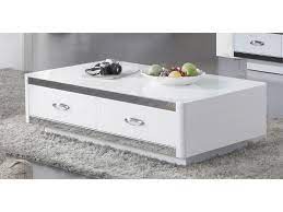 Modern White Coffee Table Drawers