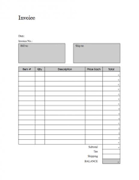 Free Fillable Receipt Forms Invoice Template Business