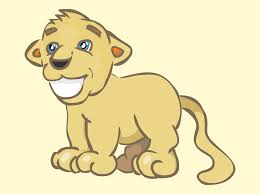 baby lion vector art graphics
