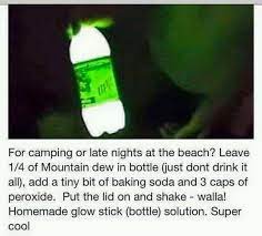 can mountain dew be used to make a glow