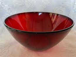 Collectible Vintage Ruby Red Glass Bowl