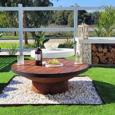 Fire Pit Timber Table 90 Milkcan Outdoor