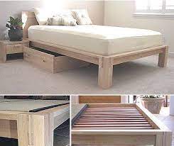 wood bed frame platform bed frame