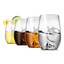 cocktail roller rock glasses set of 4