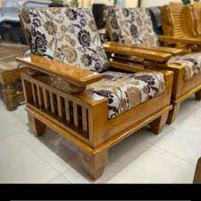 5 seater teak wood sofa set at