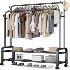 clothes rack with shoe shelf coat