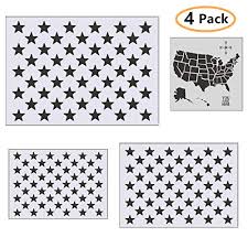 Onest 4 Pieces Star Stencil 50 Stars American Flag Template