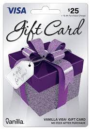25 vanilla visa gift box gift card