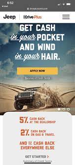 Premier services to help you use and manage your chrysler rewards mastercard account. Jeep Credit Card Down Payment Not A Bad Deal 2018 Jeep Wrangler Forums Jl Jlu Rubicon Sahara Sport Unlimited Jlwranglerforums Com