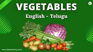 vegetables names in telugu and english