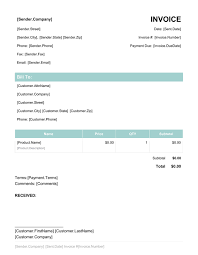Free Invoice Template Create And Fill Online