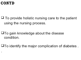 Diabetes case study Overview of Diabetes