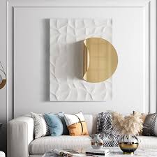 Rectangle Modern Metal In Gold Wall