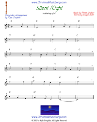 Silent Night For Recorder Free Sheet Music