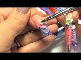 acrylic marble sculptured nail and 3d