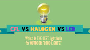 cfl halogen and led light bulb