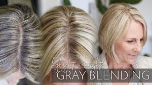 See more ideas about grey hair color, hair color, light blonde. Blending Gray Hair With Highlights And Lowlights My Partial Foiling Technique Super Easy Youtube